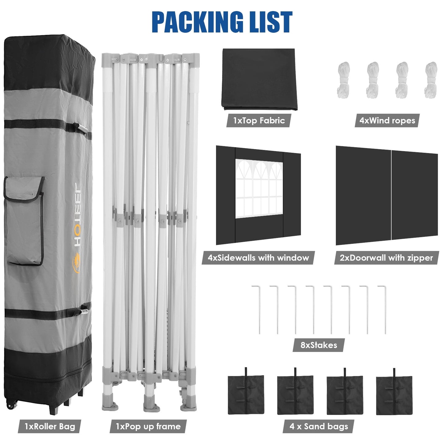 COBIZI Canopy 10x20 Pop up Canopy with 6 Sidewalls Heavy Duty Party Tent Outdoor Party Event Gazebo Commercial Canopy Tents for Parties Wedding Outdoor Events,Black (Upgraded Frame&Windproof)