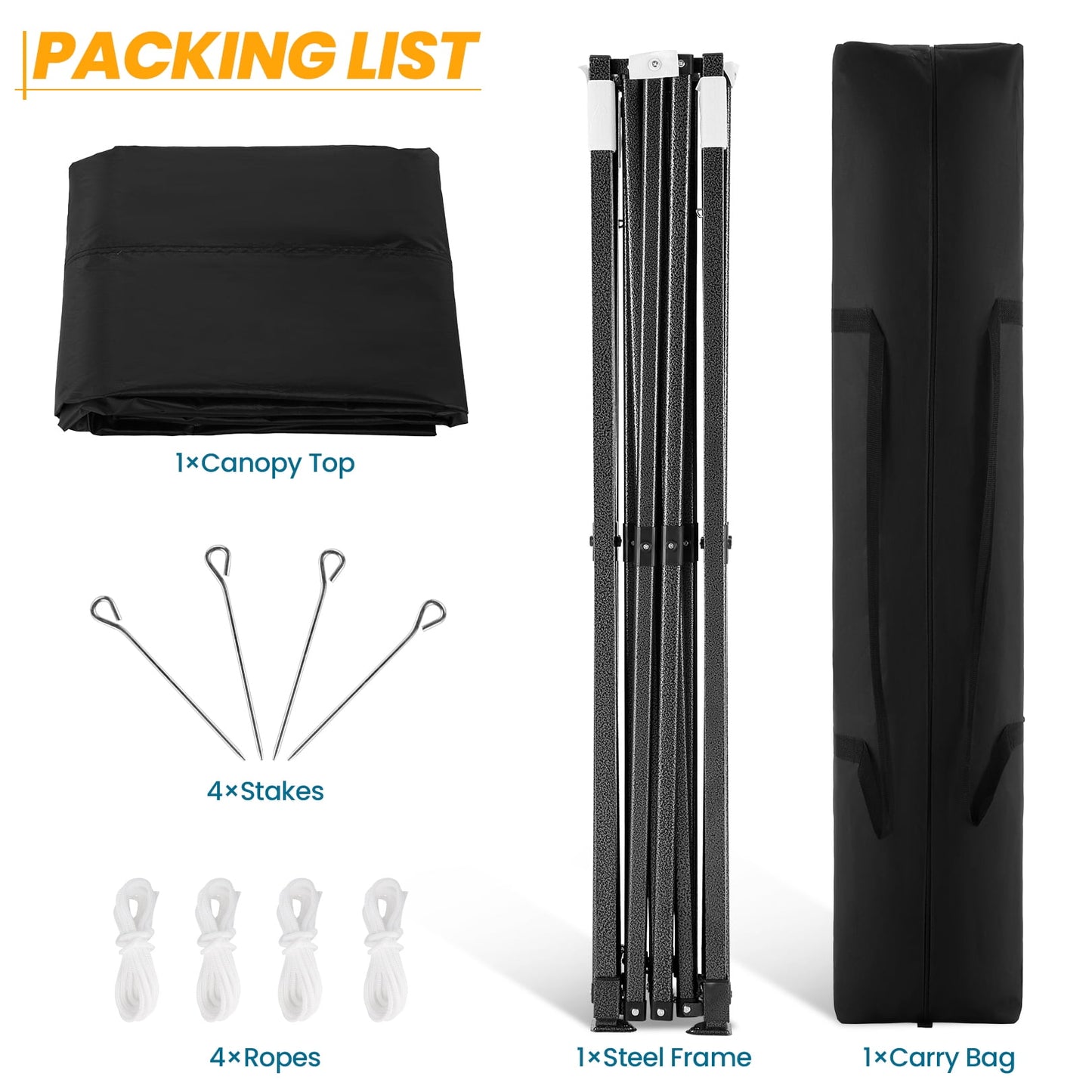 COBIZI Canopy Tent,10x10 Pop-up Canopy,Outdoor Tent with Mesh Window,Instant Tents for Party,Camping,Commercial,Waterproof Gazebo with 4 Removable Sidewalls,Carry Bag,&nbsp;Black