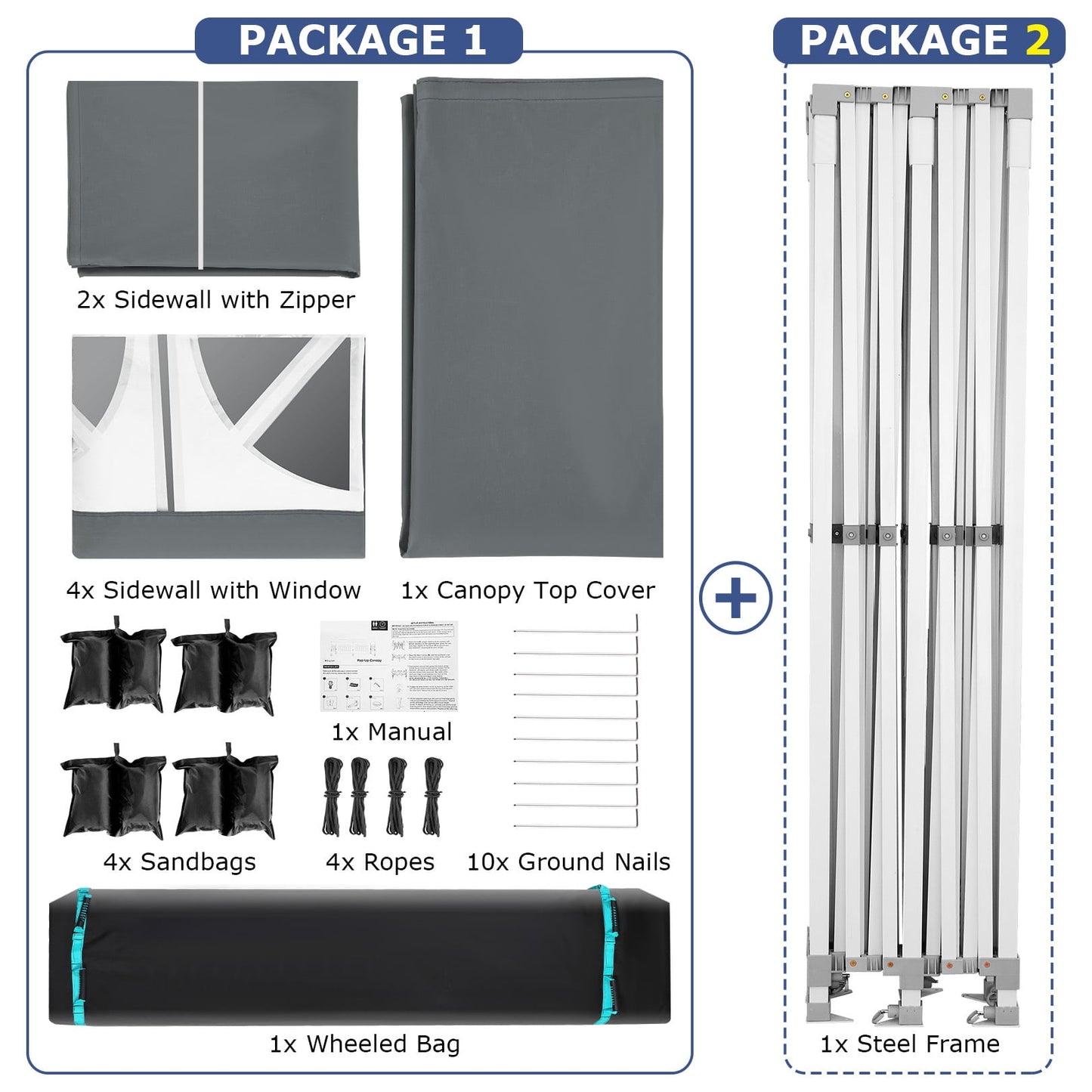 COBIZI 13x26 Heavy Duty Pop-up Canopy Tent,Easy Pop Up Party Tent Gazebo,Outdoor Portable Party Canopy,Extra-large Size Space For Outside Commercial Gathering Activities,Waterproof &UPF 50+,White