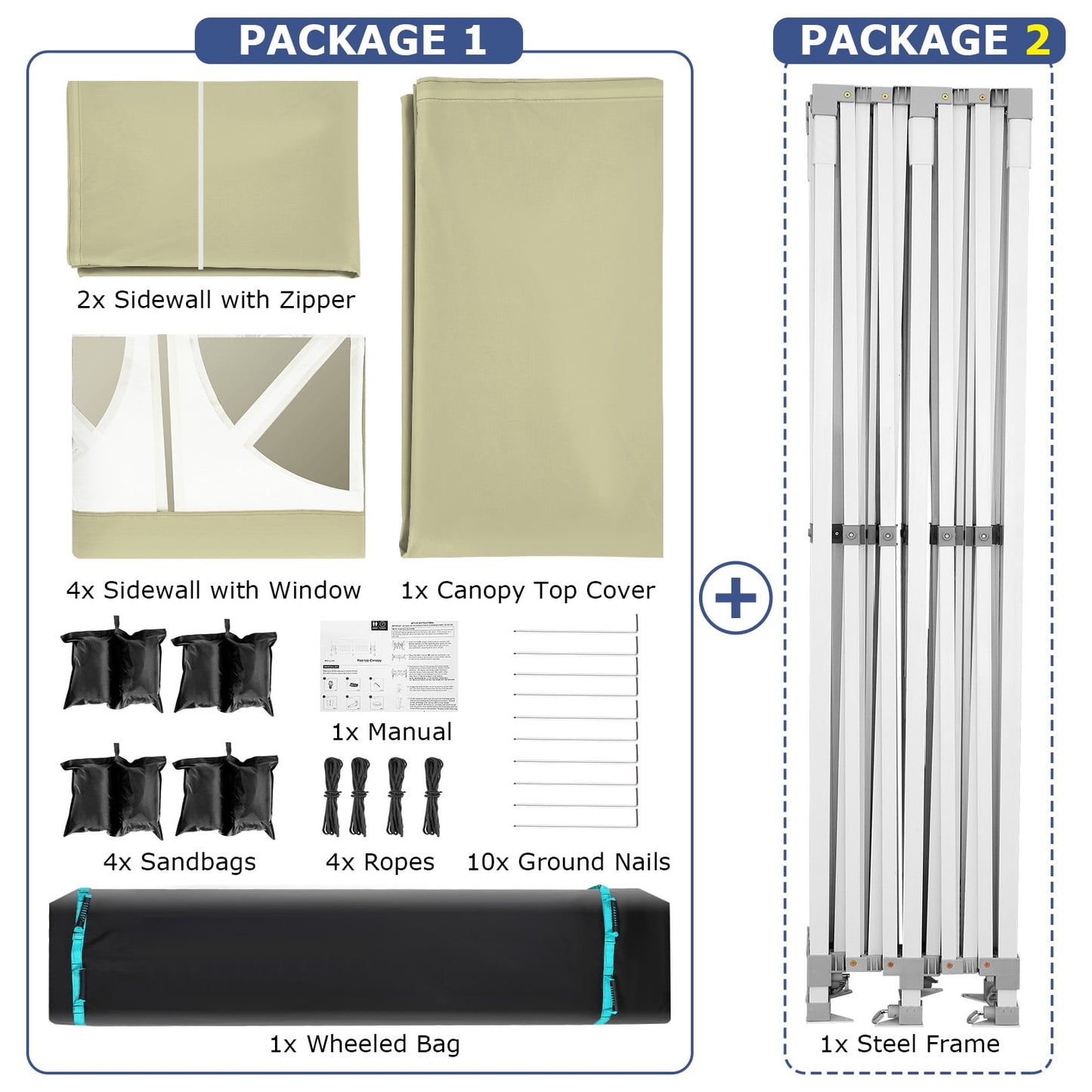 COBIZI 13x26 Heavy Duty Pop-up Canopy Tent,Easy Pop Up Party Tent Gazebo,Outdoor Portable Party Canopy,Extra-large Size Space For Outside Commercial Gathering Activities,Waterproof &UPF 50+,White