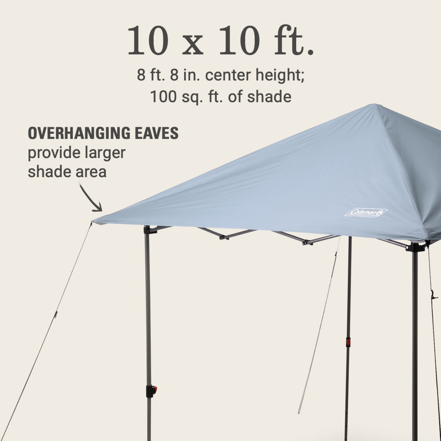 Coleman Oasis Lite 10 x 10 feet Canopy Tent, Gray