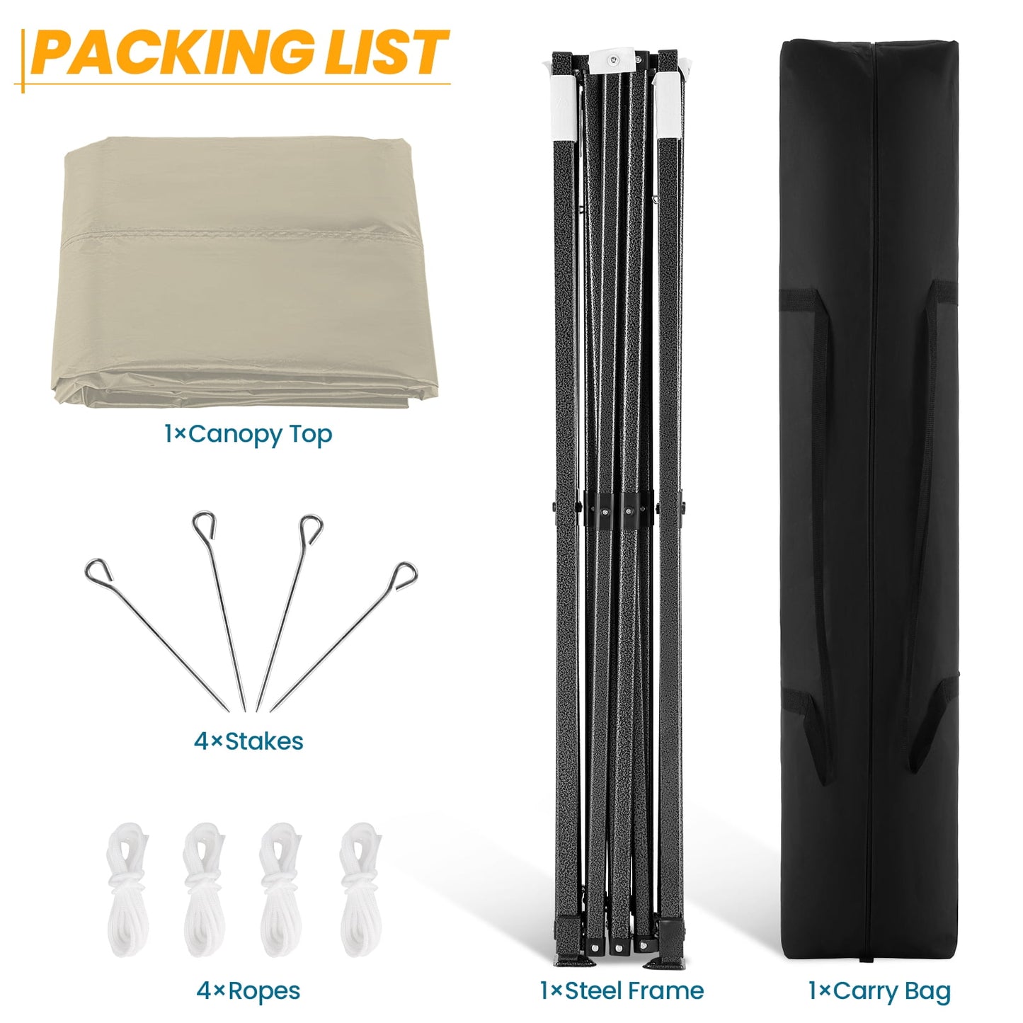 COBIZI Pop-up Canopy 10x10 Tents for Parties, Outdoor Canopy with Sidewalls and Carry Bag,Waterproof Tent for Backyard, Wedding, Event, Sports, Commercial, Khaki