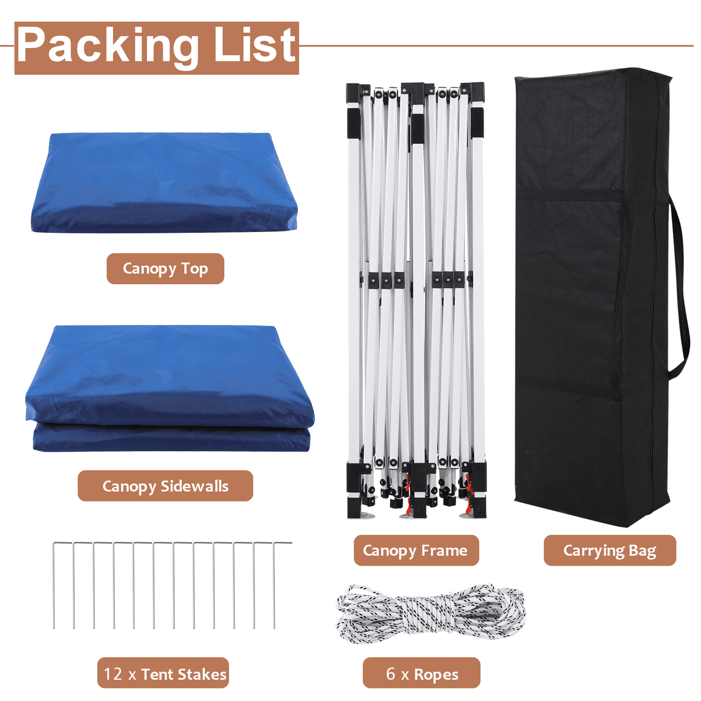 COBIZI 10x20 Pop up Canopy Gazebo,Outdoor Canopy Tent with 6 Removable Sidewalls,for Backyard,Parties,Wedding,Light Blue