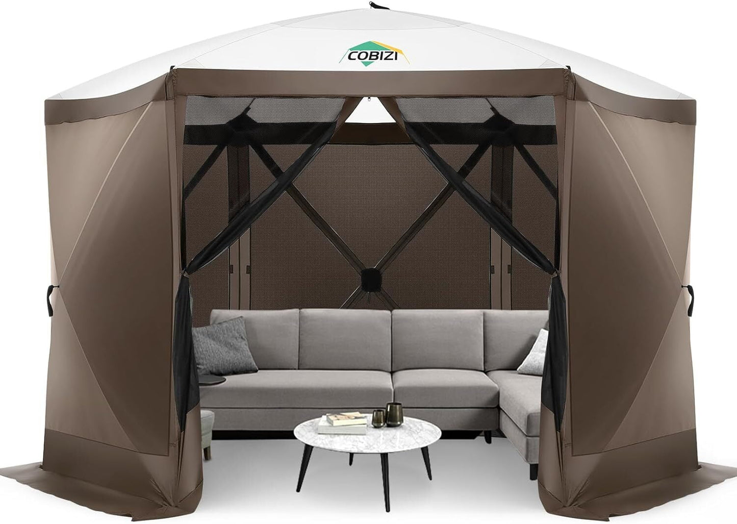 COBIZI 12x12ft Large Pop-up Gazebo, Waterproof Patio Shelter with Sidewalls