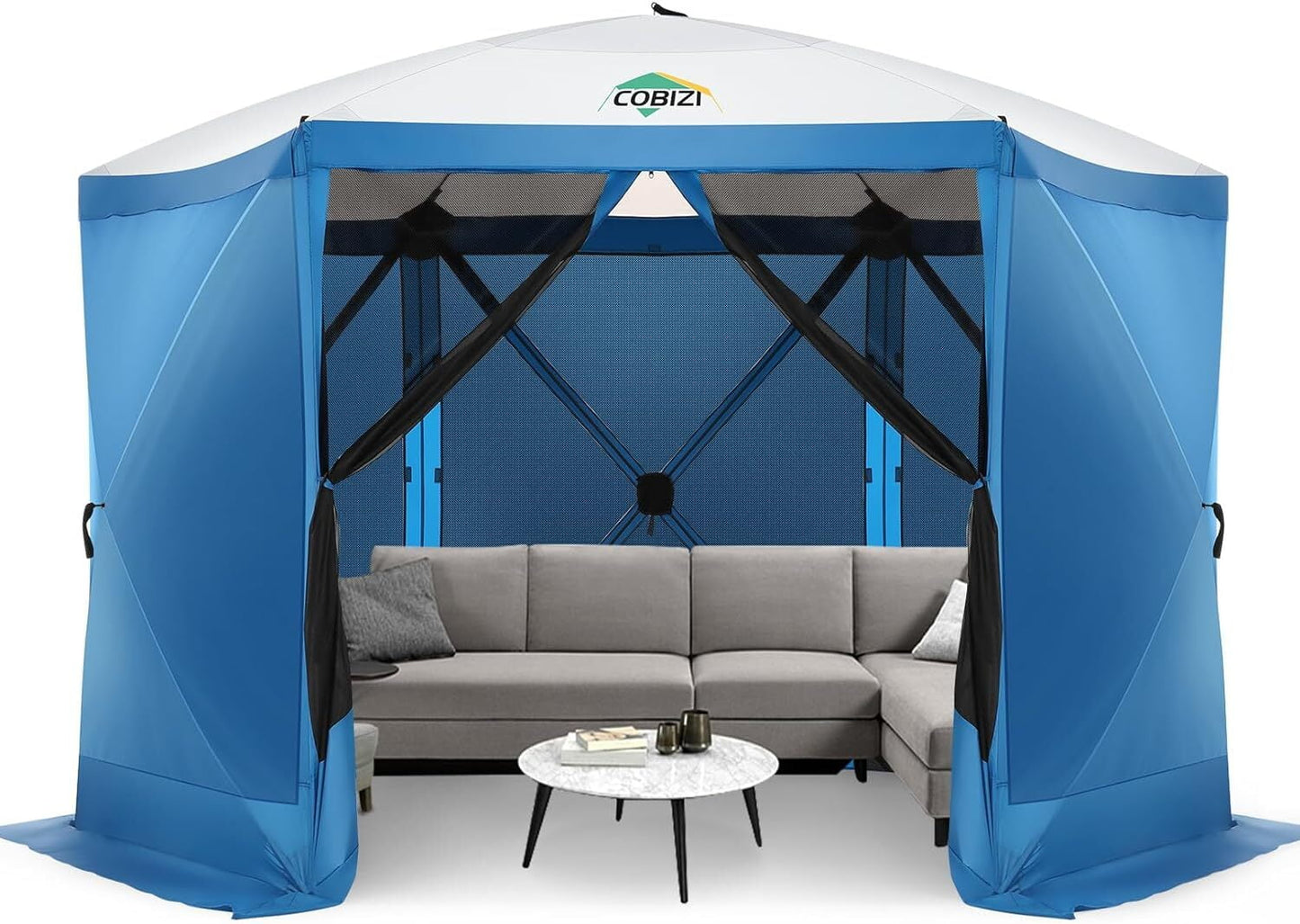 COBIZI 12x12ft Large Pop-up Gazebo, Waterproof Patio Shelter with Sidewalls