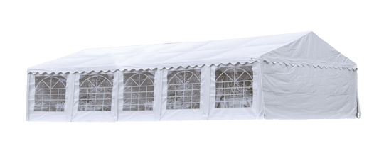 ShelterLogic Heavy-Duty Waterproof Canopy - 20x30 White Outdoor Wedding Party Tent w/Enclosure