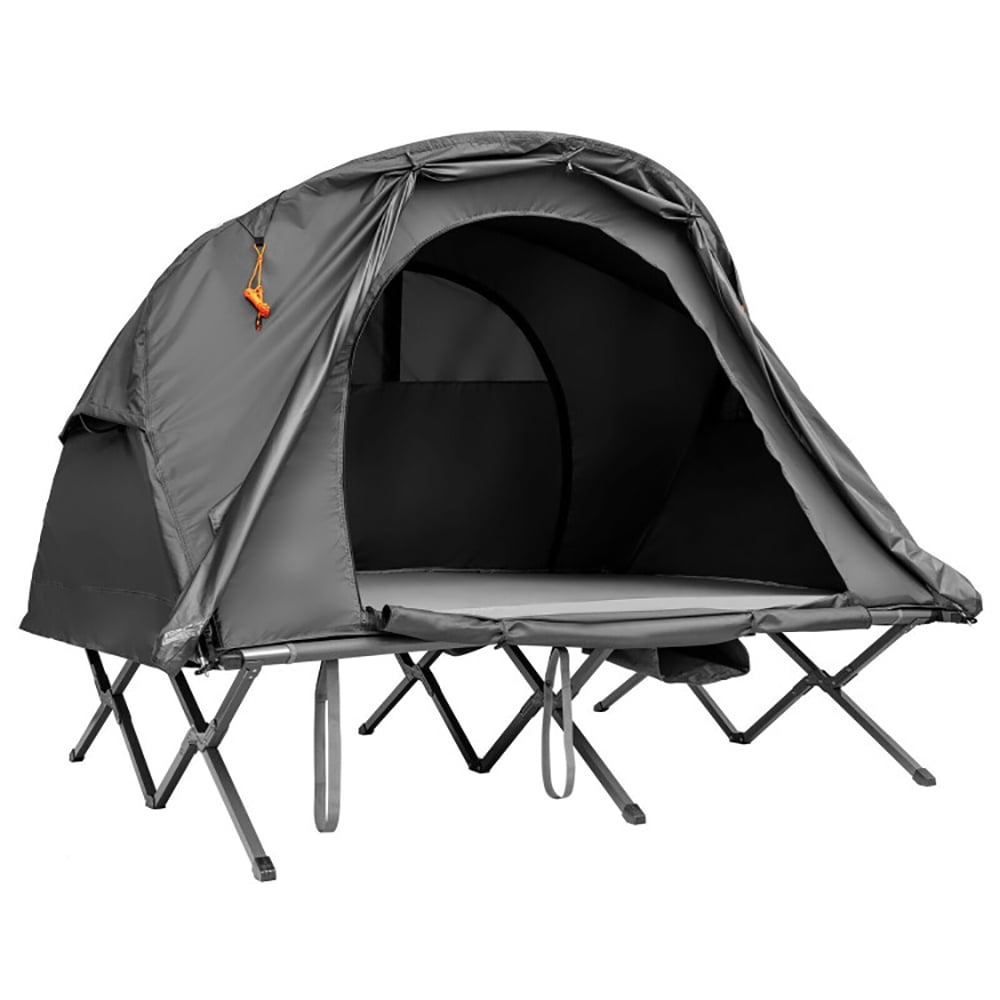 GVN 2-Person Outdoor Camping Tent with External Cover-Gray, Beach Shade, Easy Pop Up Beach Shade Beach Tent, SMQB Shelter Instant Portable Beach Tent Umbrella