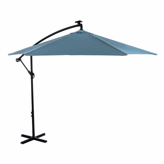 Greemotion Glam 10Ft Blue Cantilever Fabric Outdoor Patio Umbrella