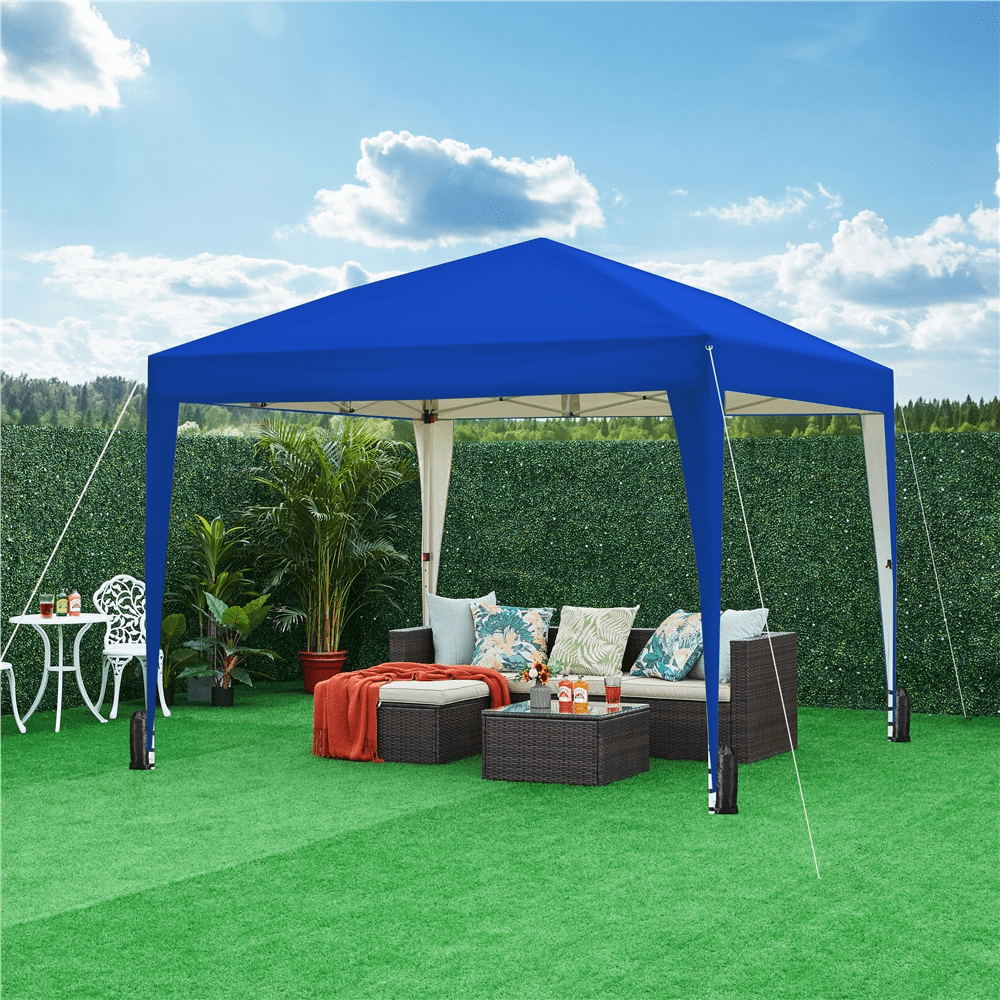 Renwick 10x10ft Enclosed Pop-Up Canopy with Window for Party Wedding Marketing, Blue