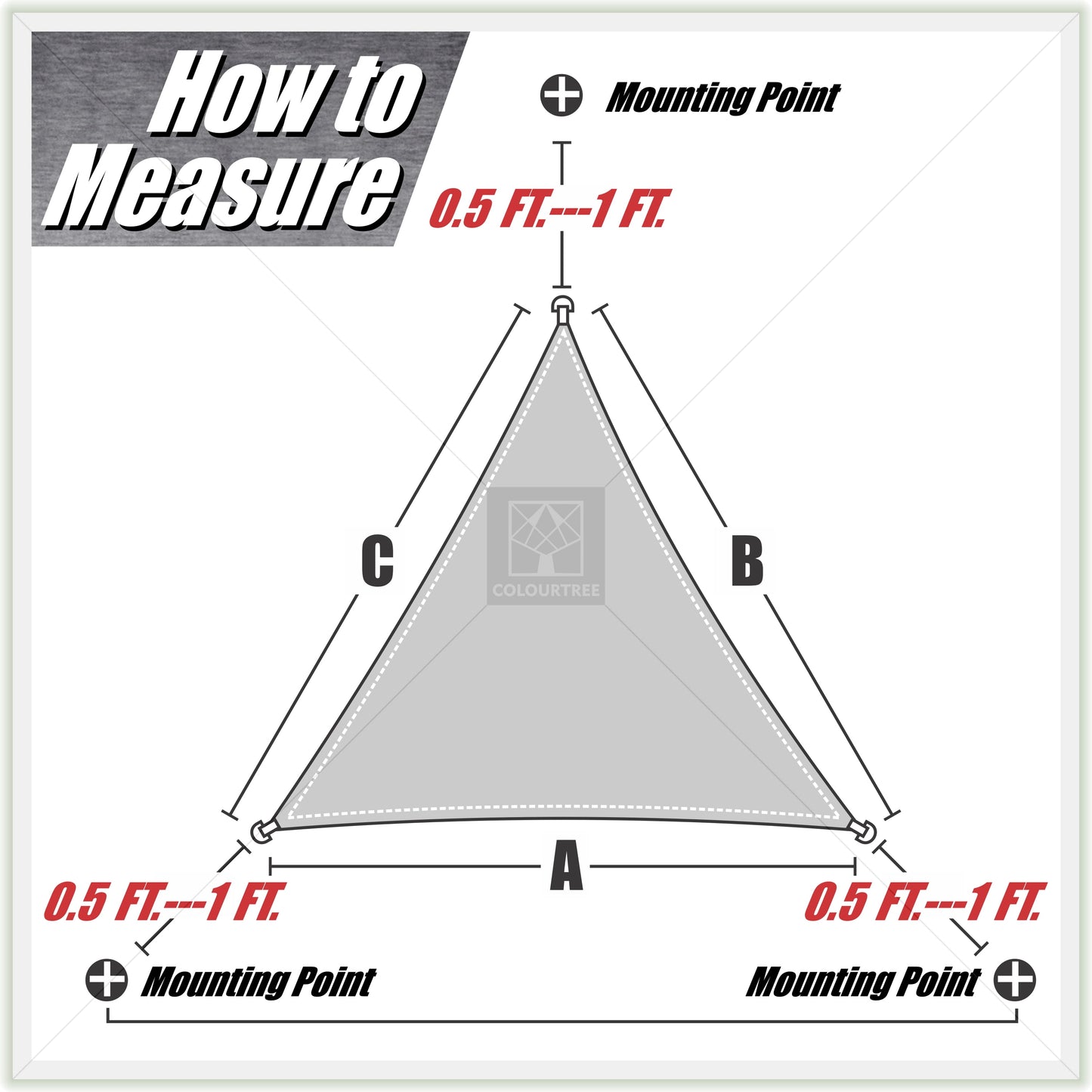 ColourTree 10' x 15' x 18' Beige Right Triangle Sun Shade Sail Canopy Mesh Fabric UV Block & Water Air Permeable - Commercial Heavy Duty - 190 GSM - 3 Years Warranty - Custom Make