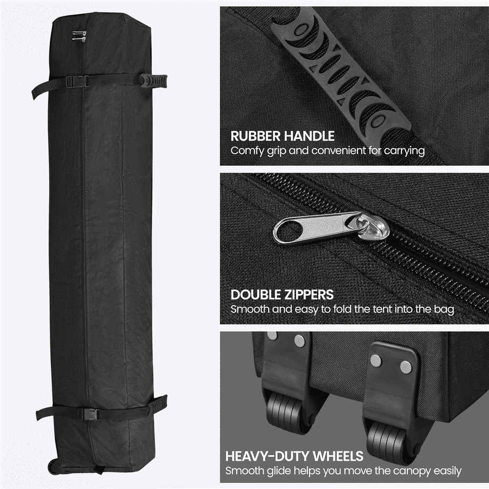 Renwick 10x10ft Pop-Up Instant Canopy Tent with 4 Sand Bags, White