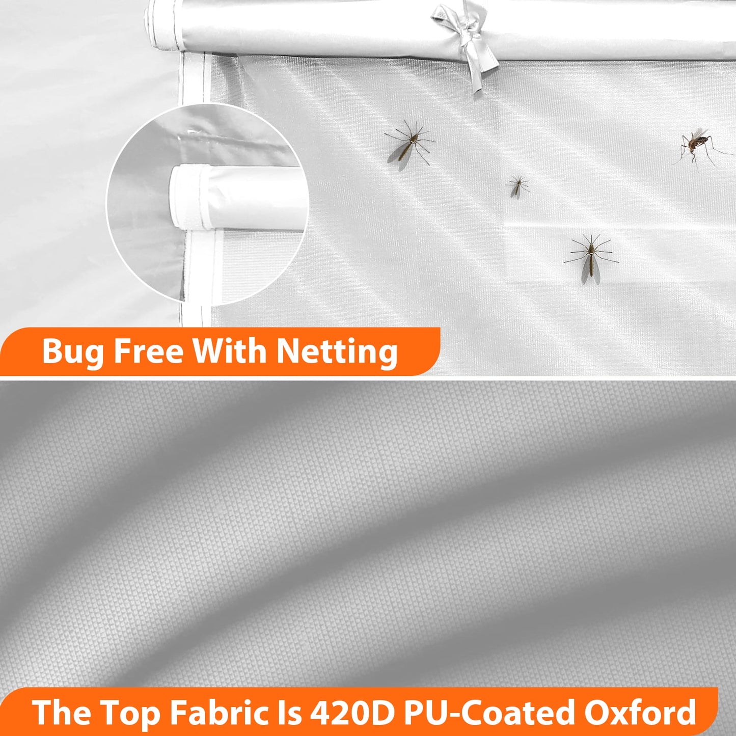 COBIZI 10X10 Pop-up Waterproof Canopy with Mesh Window, Carry Bag, Easy to Carry, 4 Removable Sidewalls, 4 Stakes & Ropes, Outdoor Tents for Party/Exhibition/Picnic,White