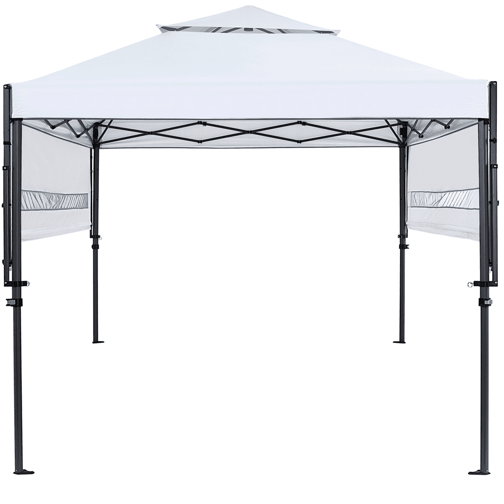 Renwick 10¡Á17ft Pop-up Canopy Tent with Side Awnings, White