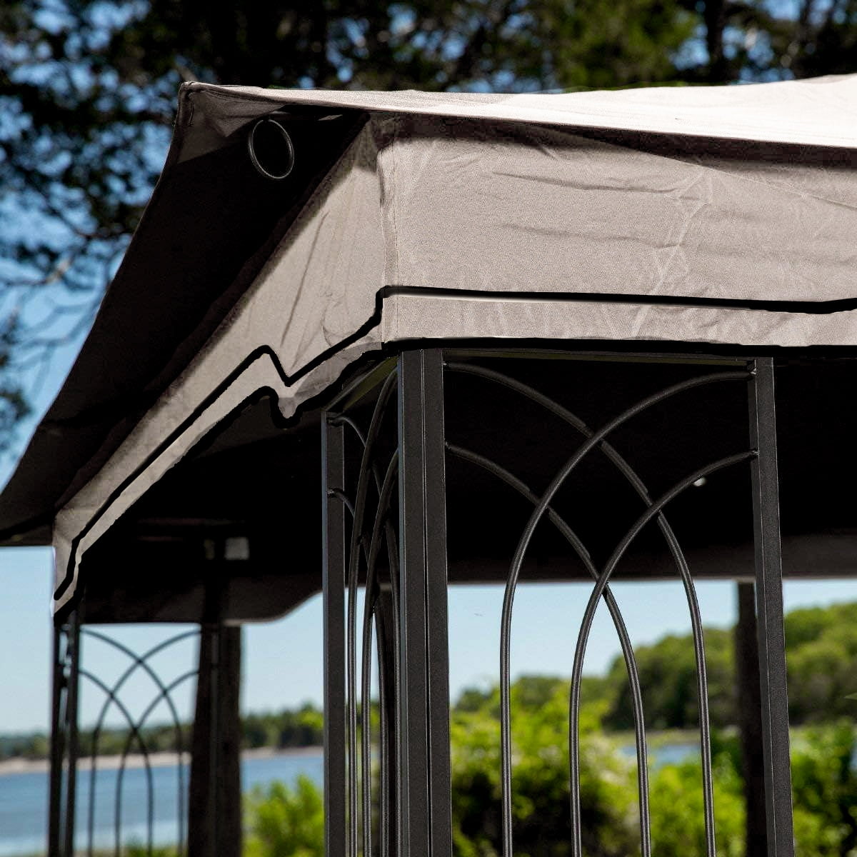 Gray Replacement Gazebo Canopy for 10 x 12 Regency II Patio Gazebo; Easily Update Your Gazebo