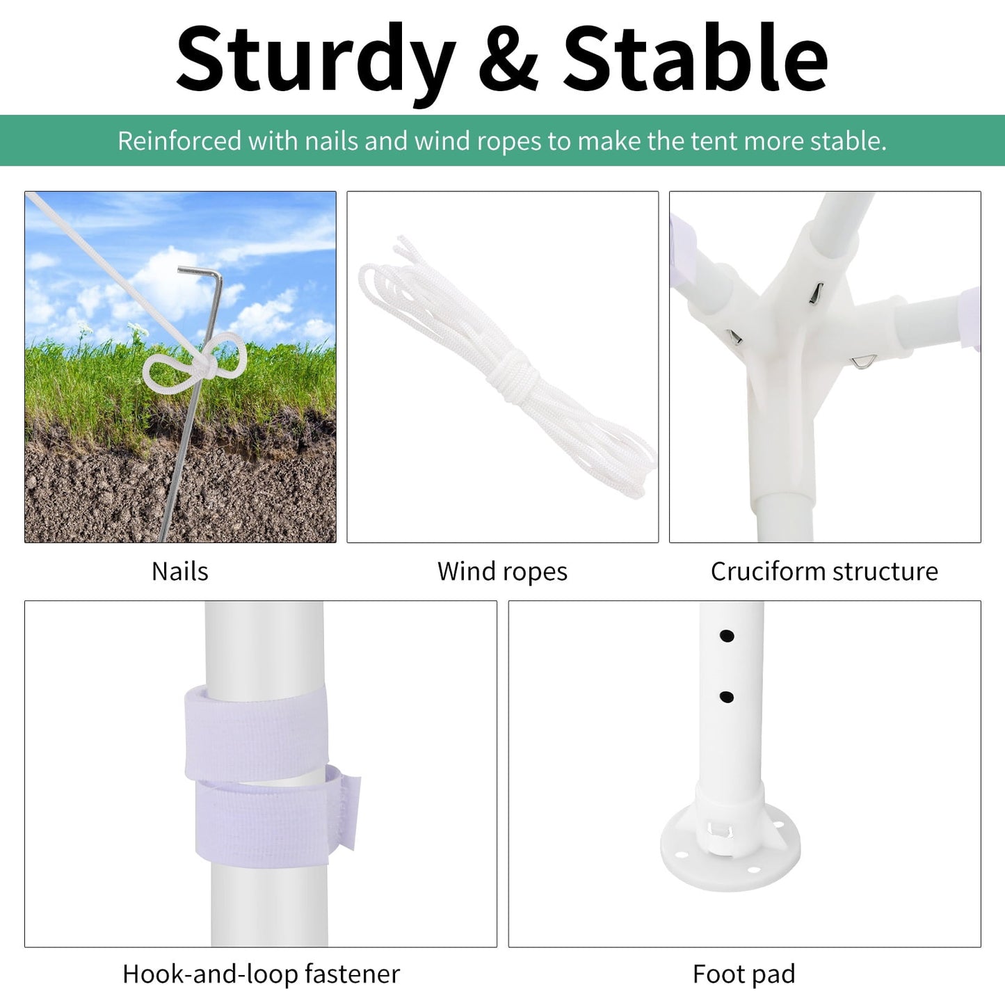 COBIZI Party Tent 10x30 Canopy Tents for Parties with 8 Removable Sidewalls, Waterproof Outdoor Tent for Weddings and Events