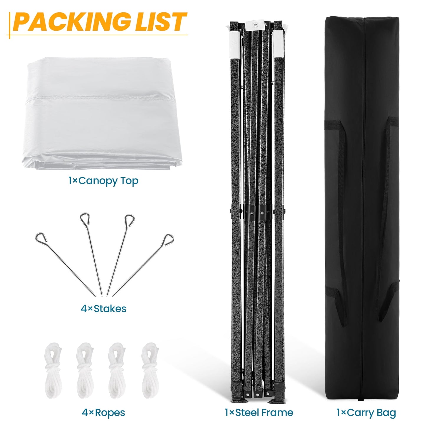 COBIZI 10x10 Pop-up Canopy Outdoor Heavy Duty Tents for Party,Camping,Commercial,Waterproof Gazebo with 4 Removable Sidewalls, Carry Bag, White(Upgraded Frame&Windproof)